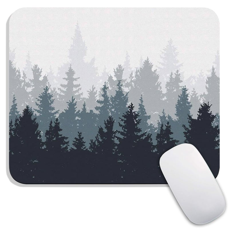 Armanza Square Mouse Pad Forest, Personalized Premium-Textured Custom Mouse Mat Design, Washable Mousepad Cloth, Non-Slip Rubber Base Computer Mouse Pads for Wireless Mouse - Image 1
